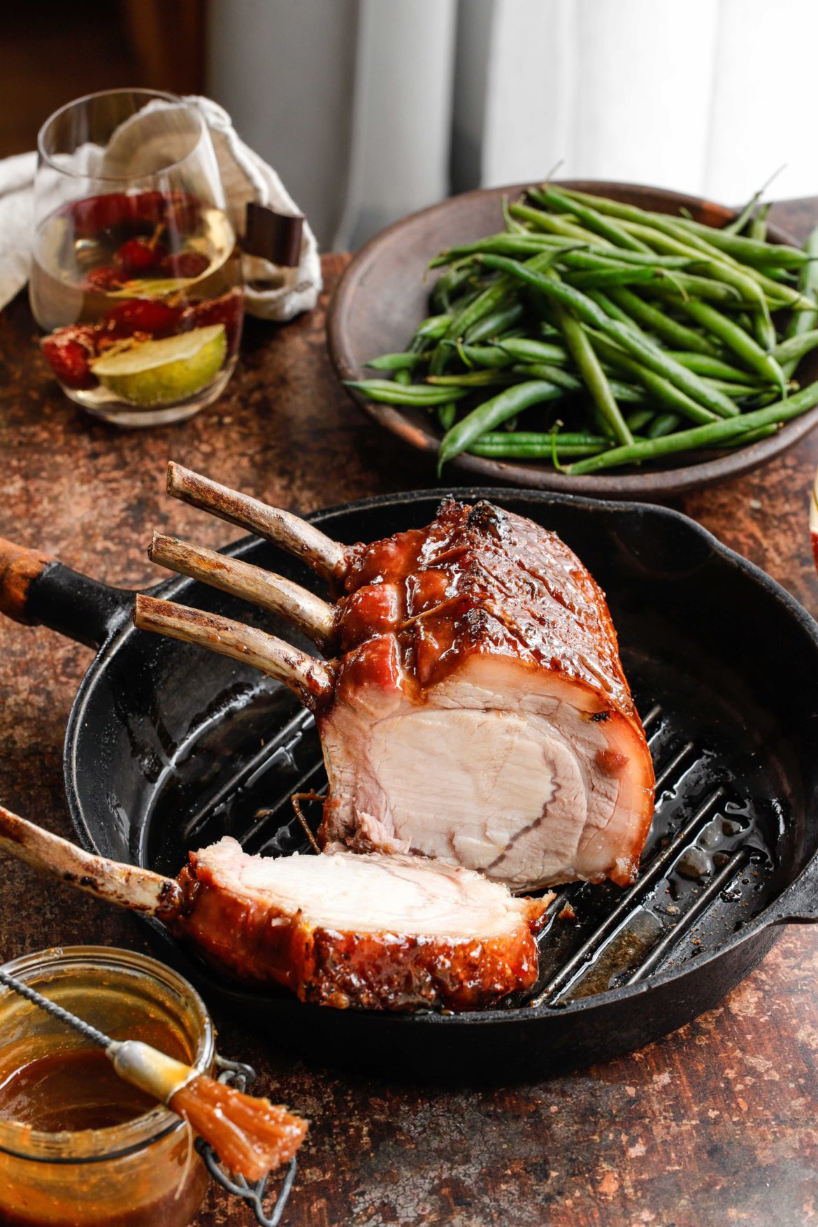 Miso, honey and ginger glazed gammon
