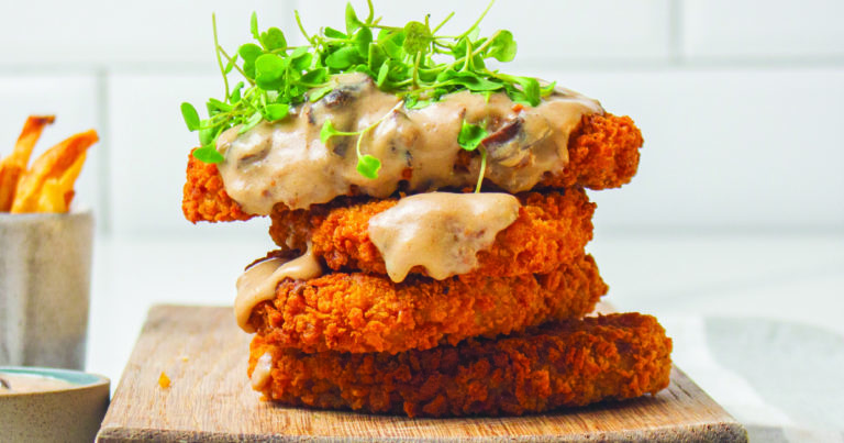 Green Fields Chic’n-flavoured Schnitzel