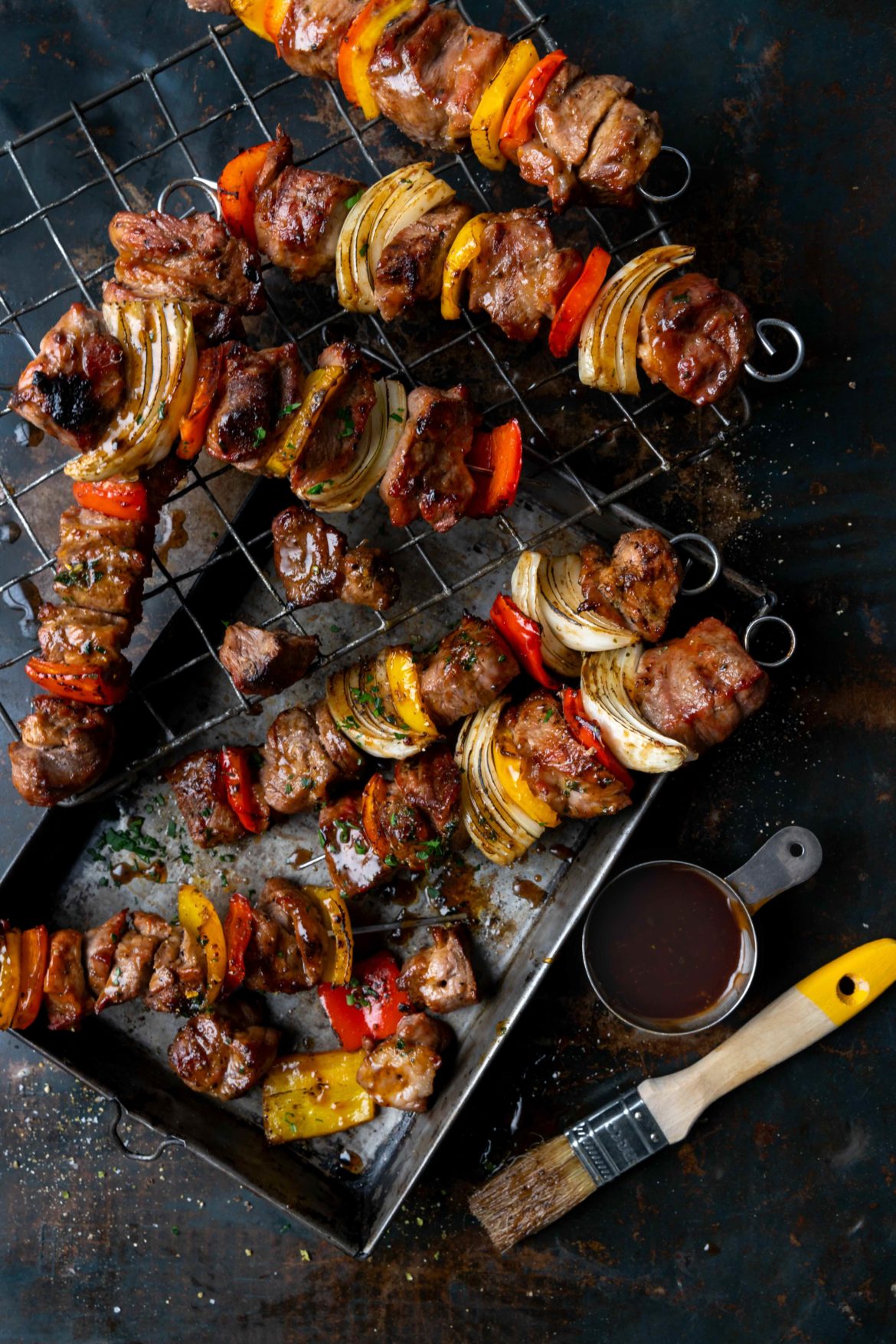 Braaied pork neck skewers SA Pork