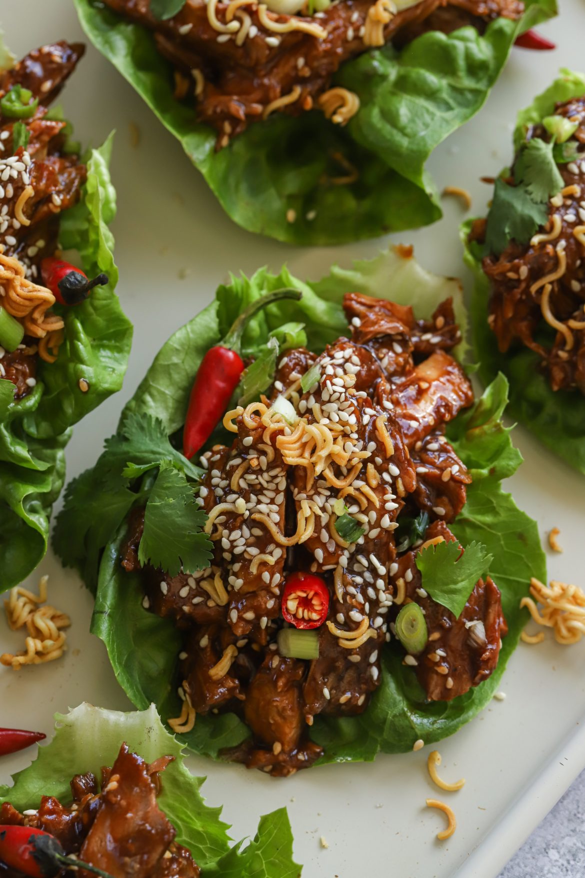 Sweet and spicy pork lettuce wraps SA Pork