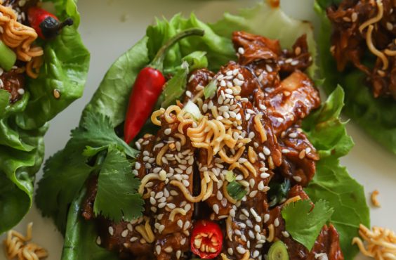 Sweet and spicy pork lettuce wraps SA Pork